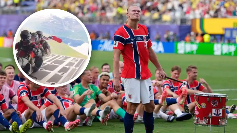 ¡Hasta el Ejército lo celebró! Noruega elimina a Brasil y militares realizan el tradicional festejo vikingo