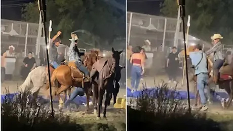 VIDEO: Jinetes protagonizan pelea con machetes y riatas en Ahome, Sinaloa