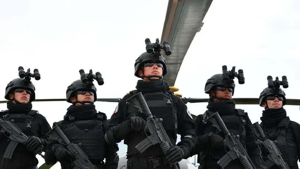 Elementos de seguridad durante operativo en la Copa del Mundo 2026 en México  / @GN_Carreteras
