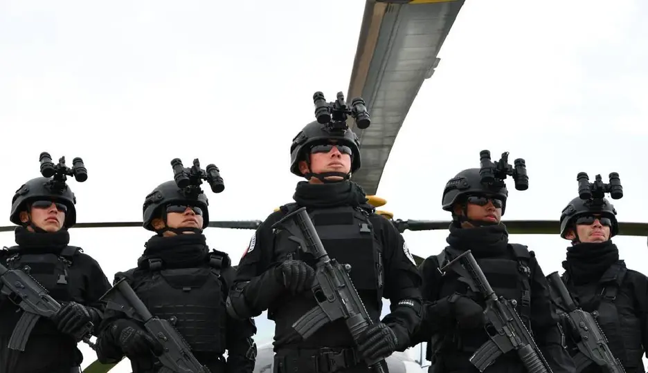 Elementos de seguridad durante operativo en la Copa del Mundo 2026 en México  / @GN_Carreteras