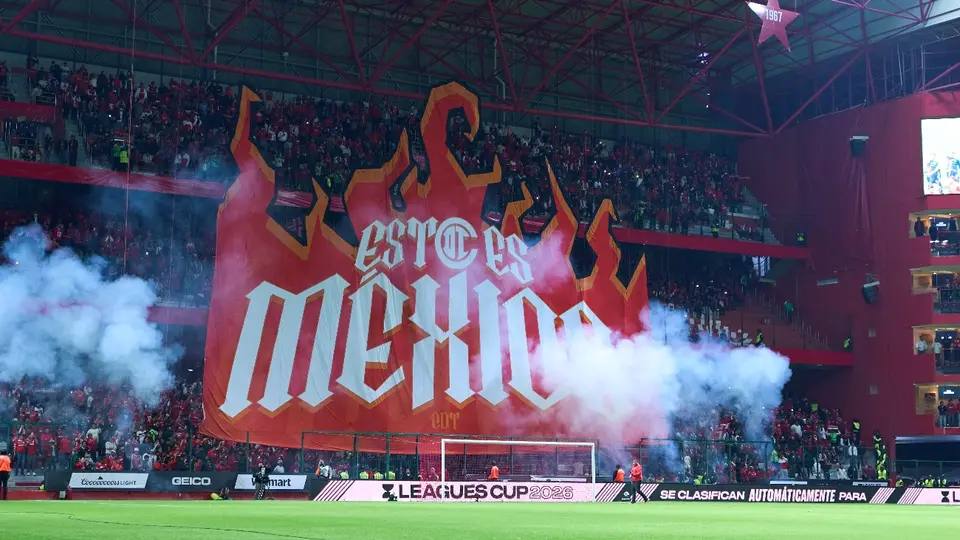 Tifo de la afición de Toluca para el partido ante Seattle de Leagues cup | MEXSPORT