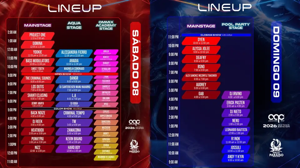 Los horarios ya están listos para dos días de pura fiesta / Especial