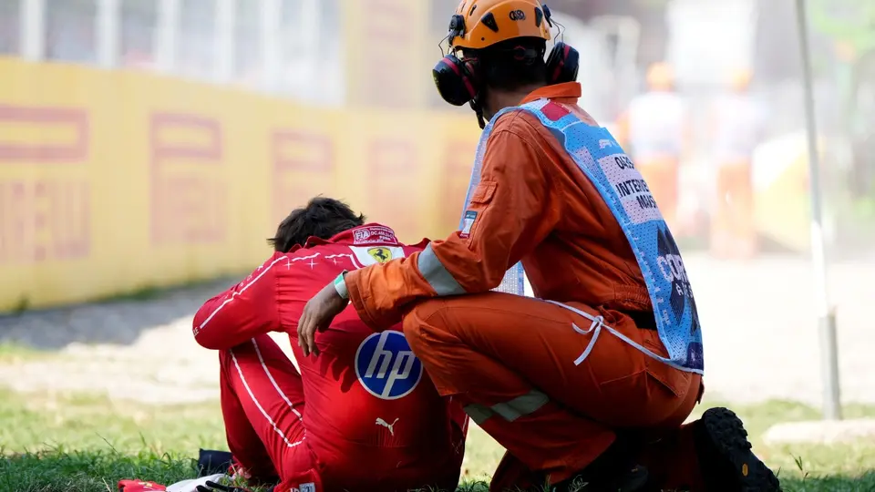 ¡Vaya susto! Charles Leclerc "perdió" temporalmente la visión tras su choque en el GP de Italia