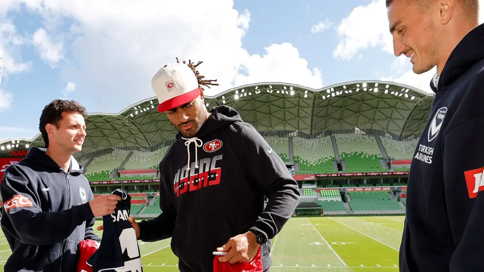 Fred Warner intercambió jerseys | IG 49ers