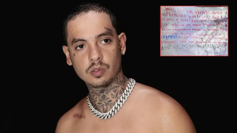 Natanael Cano: ¿Por qué aparece su nombre en una narcomanta en Hermosillo?