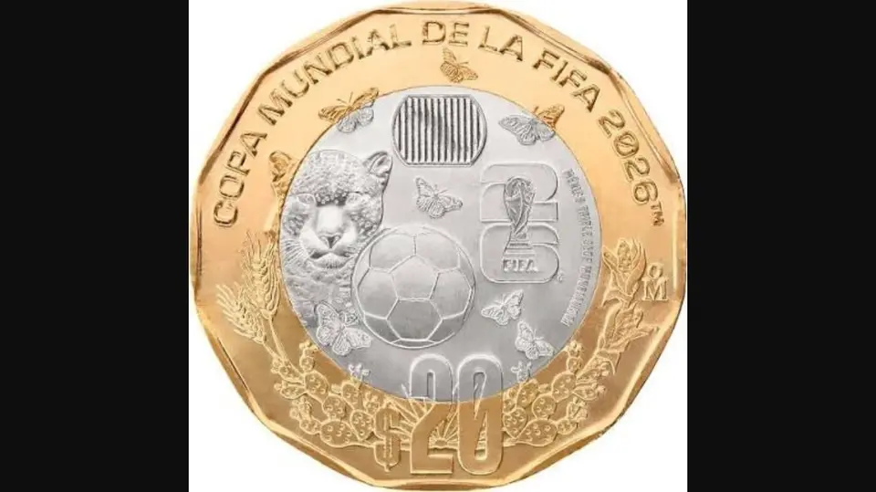 La moneda de 20 pesos conmemorativa del Mundial 2026 ha despertado el interés de coleccionistas. / Banco de México
