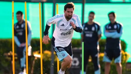 Luego de 21 años de historia, así fue el último entrenamiento de Lionel Messi con Argentina