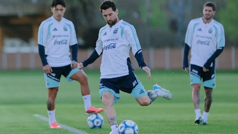 Messi en su último entrenamiento con la Selección Argentina | X @Argentina