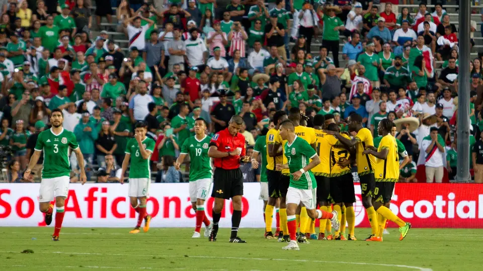 Jamaica en la celebración contra México en la Copa Oro 2017 | MEXSPORT