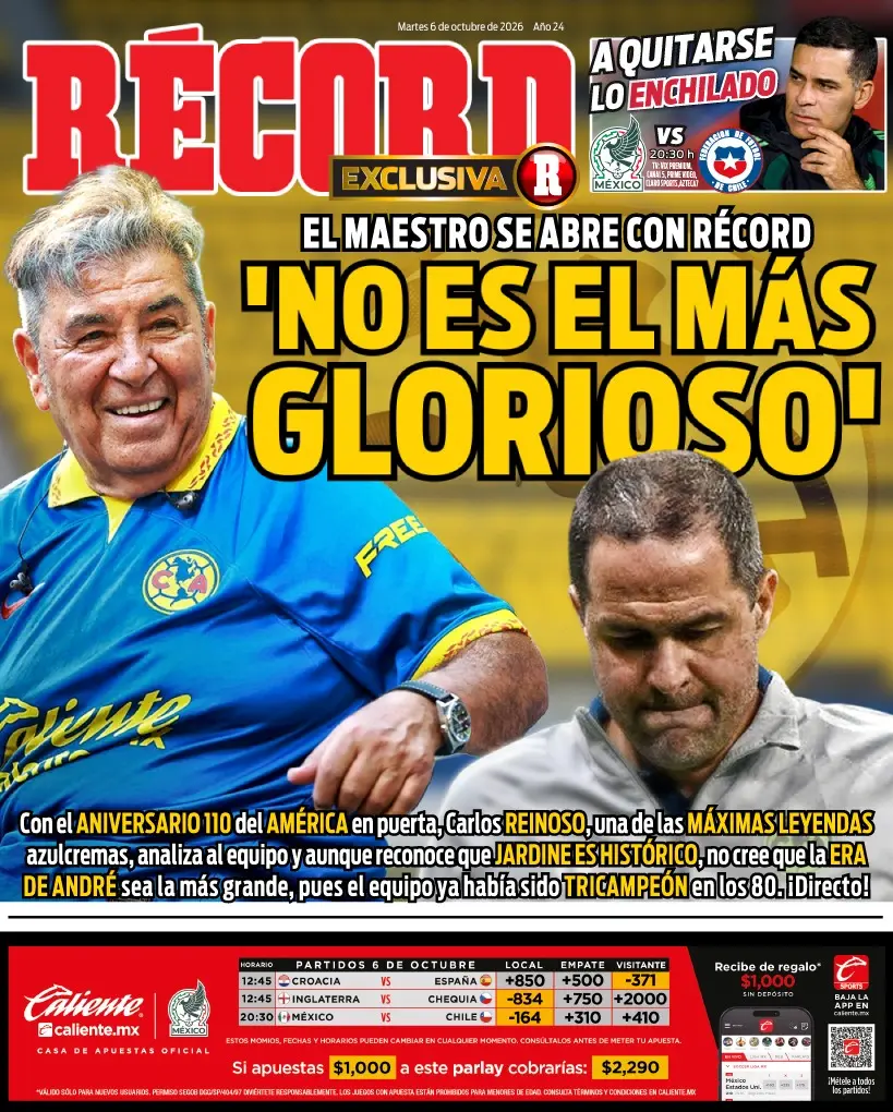 Portada RÉCORD 6 de octubre de 2026