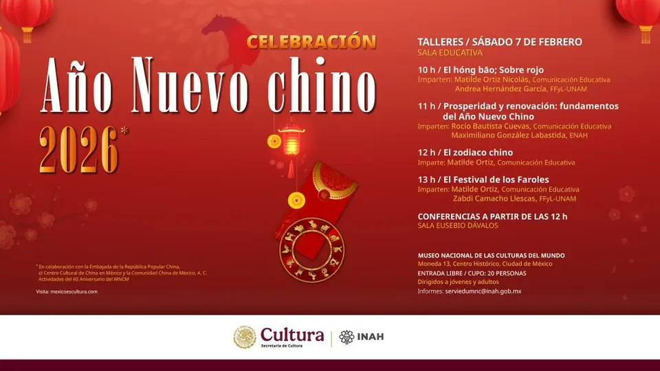Habrá una serie de actividades por la llegada del Año Chino 2026 / Redes Sociales