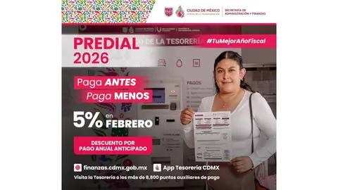 En febrero también hay descuento al predial en Ciudad de México/Gobierno CDMX