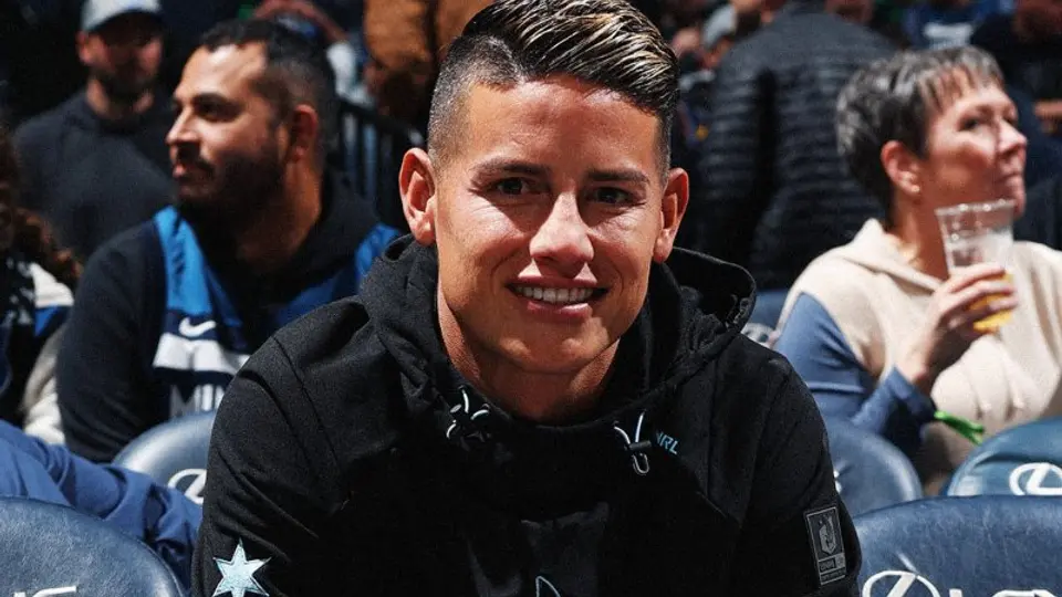 James Rodríguez, presente en la NBA para apoyar a los Timberwolves