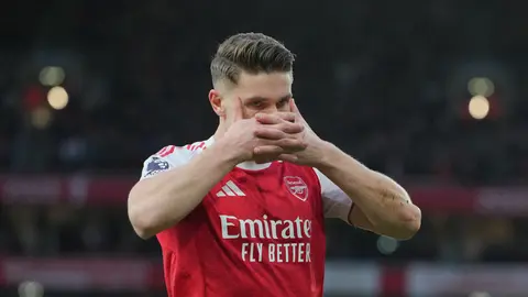 Viktor Gyökeres con Arsenal | AP
