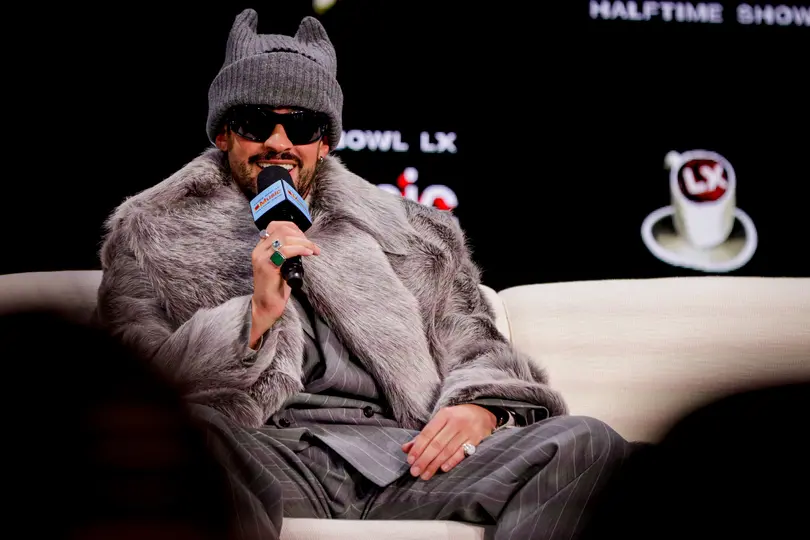 Bad Bunny en la conferencia de prensa previo al Super Bowl LX | AP
