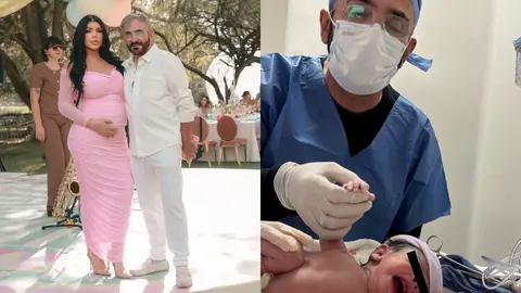 La pareja compartió en redes sociales el nacimiento de su pequeña / IG: @vicentefdzjr9