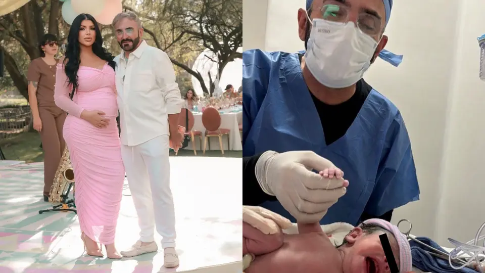 La pareja compartió en redes sociales el nacimiento de su pequeña / IG: @vicentefdzjr9