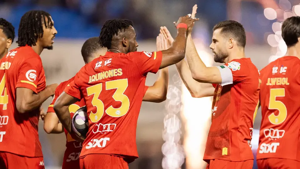 Julián Quiñones con el gol del empate del Al Qadasiya | @AlQadsiahEN