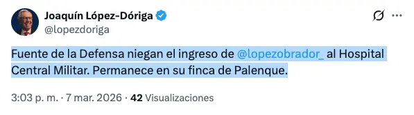 El periodista López-Doriga desmintió la noticia que corrió por las redes sociales / Especial
