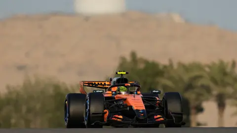 Lando Norris, actual Campeón del Mundo, en su McLaren en Australia | AP
