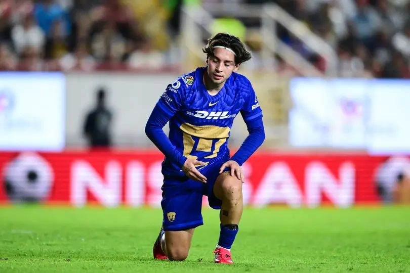 Jordan Carrillo, de Pumas, en lamento en el duelo ante Necaxa | MEXSPORT