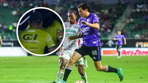 ¡Se vale sobar! Mauro Laínez mandó al suelo a un guardia al darle un pelotazo
