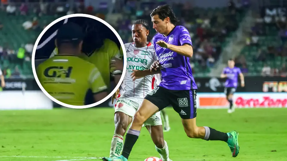 ¡Se vale sobar! Mauro Laínez mandó al suelo a un guardia al darle un pelotazo