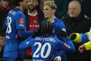 Garnacho festeja su gol ante Wrexham en la FA Cup | AP