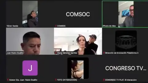 VIDEO: Diputada Diana Sánchez Barrios vota desde una estética durante sesión virtual del Congreso de CDMX