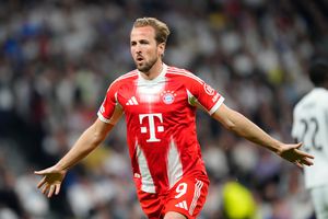 Harry Kane festeja su gol contra Real Madrid en la Champions | AP