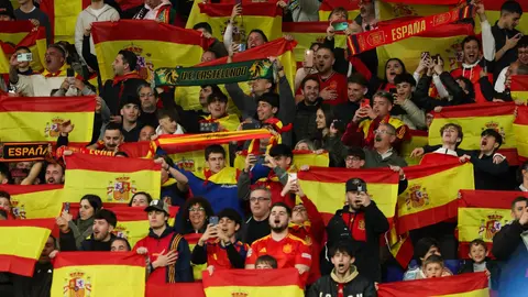 Afición de España en el partido amistoso contra Egipto | AFP