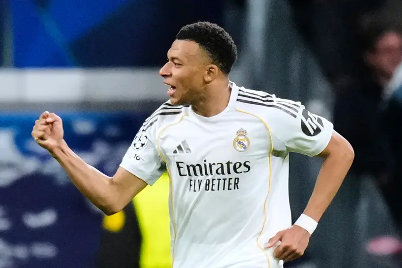 Kylian Mbappé celebra su gol ante Bayern Munich l AP
