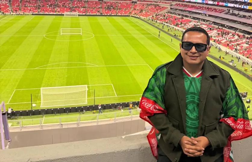 Ibarra en el Estadio Azteca para el partido entre México y Portugal | INSTAGRAM: @luchooibarra
