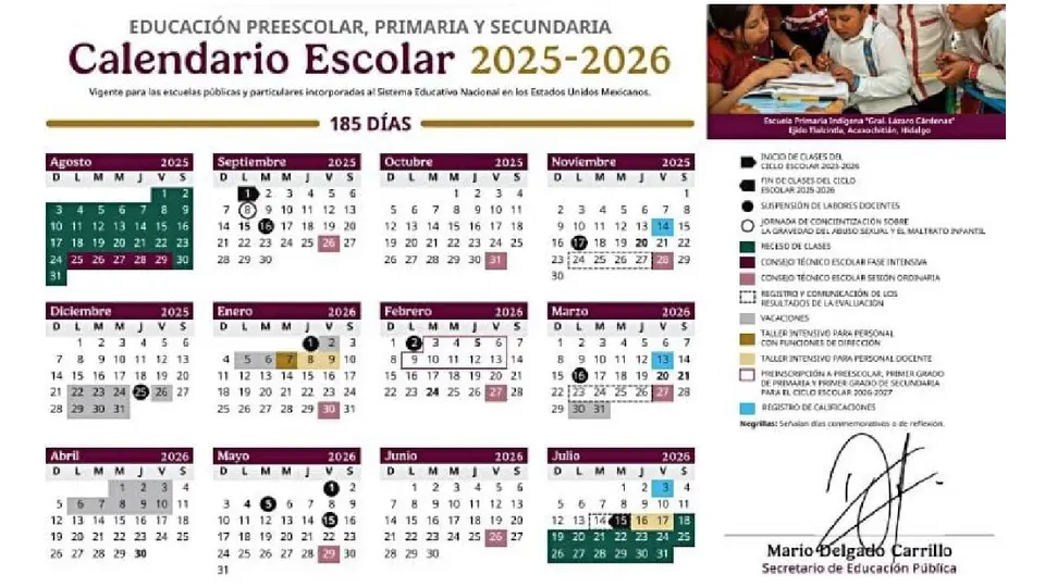 El calendario escolar 2025-2026 sigue en revisión y la SEP aún no publica fechas definitivas. / SEP