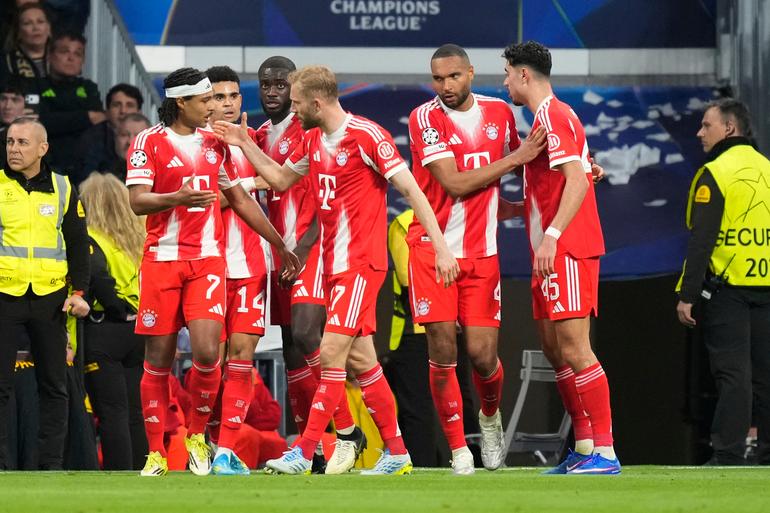 Jugadores del Bayern Munich celebran gol vs Real Madrid | AP