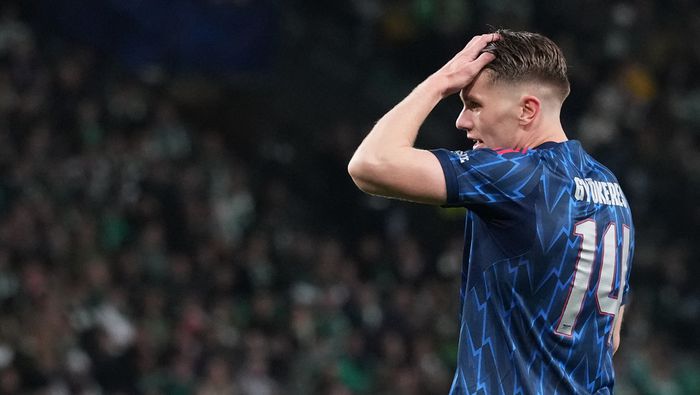 Viktor Gyokeres en lamento con Arsenal en el partido de Champions League contra Sporting Lisboa | AP