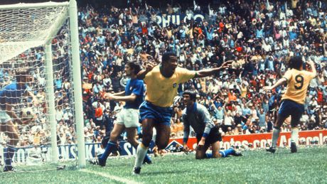 Jarzinho celebra su gol con Brasil contra Italia durante la Final del Mundial Mexico 1970 | MEXSPORT