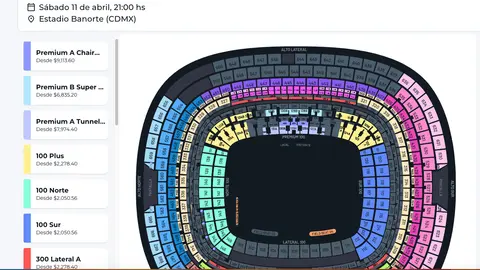 Así son algunos de los precios para el partido | CAPTURA DE PANTALLA