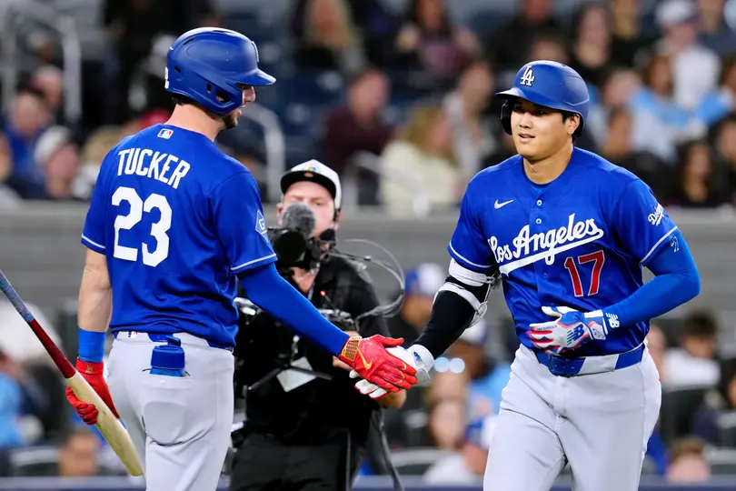 Othani celebra su home run l AP