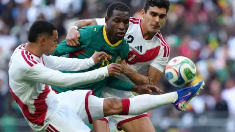 Senegal jugando un amistoso con Perú l AP