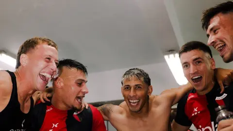 Jugadores de Atlético Colón en celebración | X: @ColonOficial