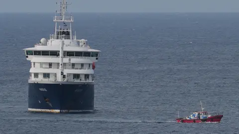 El crucero MV Hondius fue escenario de un brote de hantavirus durante una travesía por el Atlántico Sur./ AP
