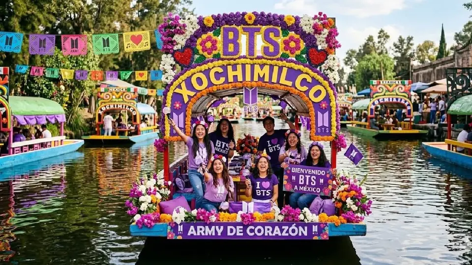 Lo más curioso es que habrá trajineras con todo el concepto de BTS / Especial