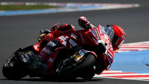 Marc Márquez en una de las curvas del MotoGP | AP