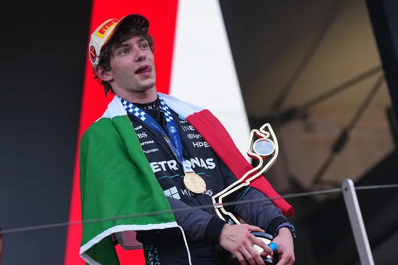 Andrea Kimi Antonelli celebra su victoria en el Gran Premio de Mónaco | AP