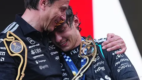 Andrea Kimi Antonelli celebra su victoria en el Gran Premio de Mónaco | AP