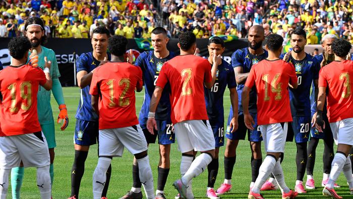Selección de Brasil en el amistoso contra Egipto | AP