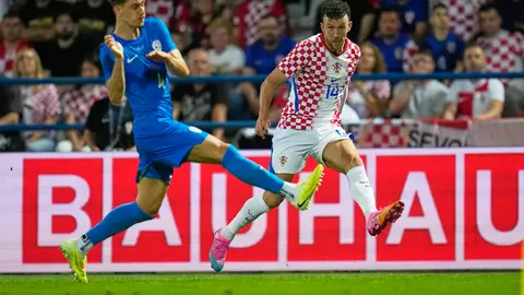 Ivan Perisic volvió a ser de los más importantes de Croacia en el partido ante los eslovenos | AP