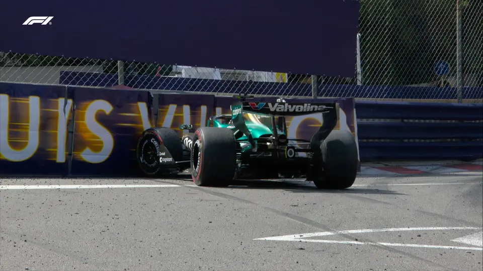 El choque de Lance Strol en el Gran Premio de Mónaco | X: @F1