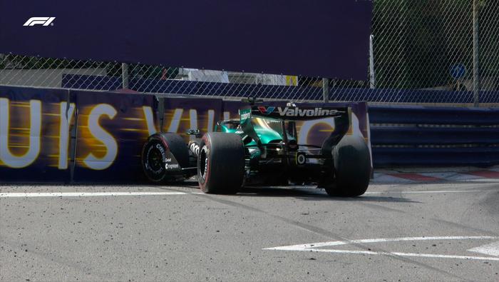 El choque de Lance Strol en el Gran Premio de Mónaco | X: @F1